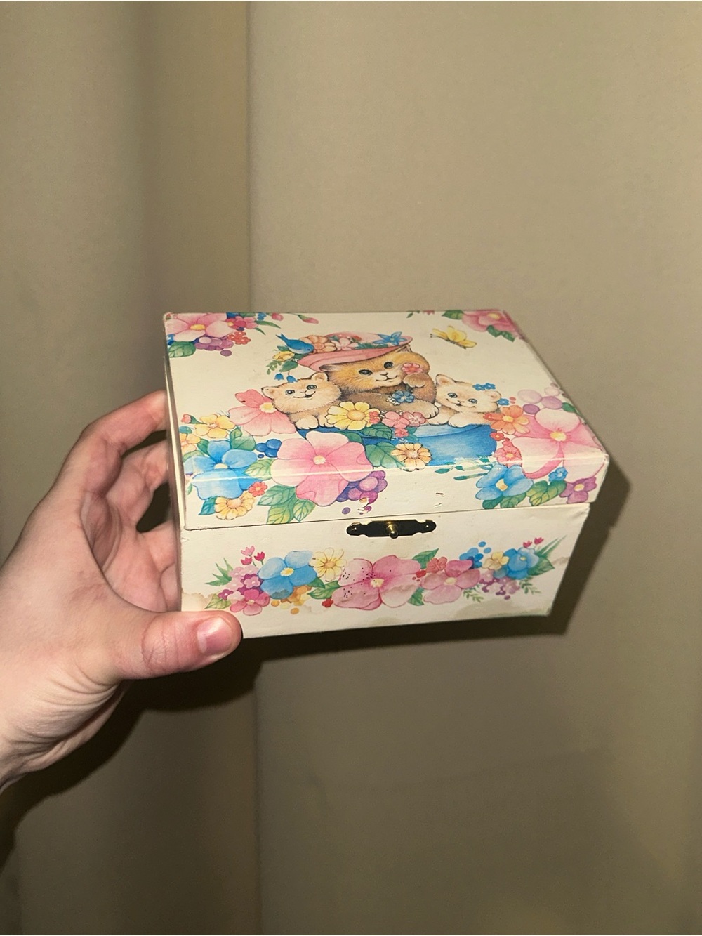 VTG whimsical fairy core jewelry box with music ballerina WORKS